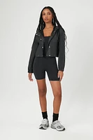 Hooded Snap-Button Jacket
