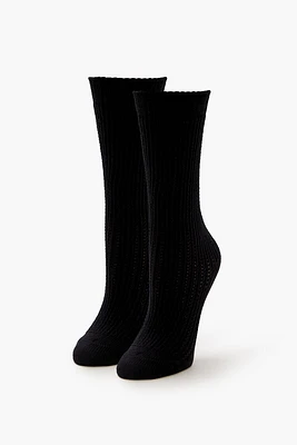 Cable Knit Crew Socks