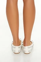 Studded Faux Leather Ballet Flats