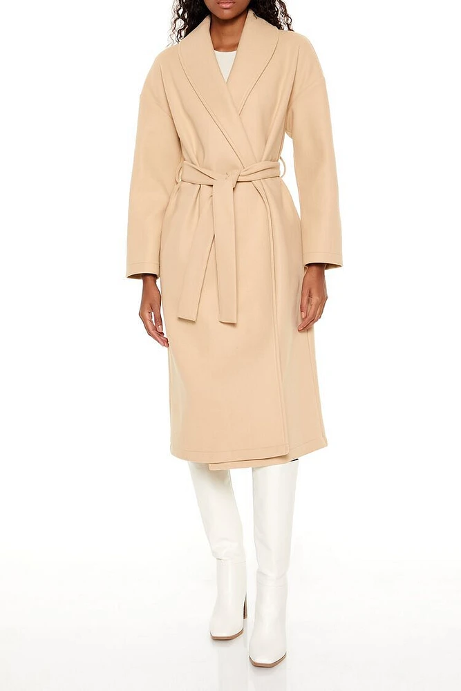 Tie-Waist Trench Wrap Coat