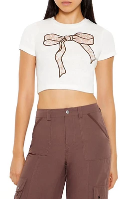 Lace Bow Graphic Baby Tee