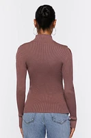 Ribbed Ladder Cutout Sweater