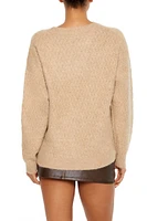 Fuzzy Textured Knit Sweater