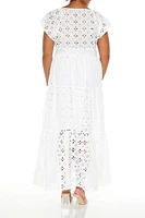 Plus Tiered Eyelet Maxi Dress