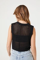 Sleeveless Sweater Crop Top