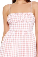 Chiffon Gingham Mini Dress