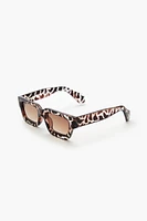 Giraffe Print Rectangle Sunglasses