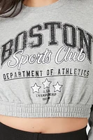 Cropped Boston Sports Club Pullover