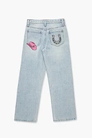Girls Patch High-Rise Jeans (Kids)
