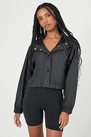 Hooded Snap-Button Jacket