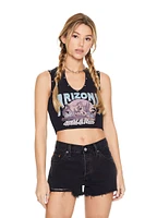 Studded Arizona Graphic Crop Top