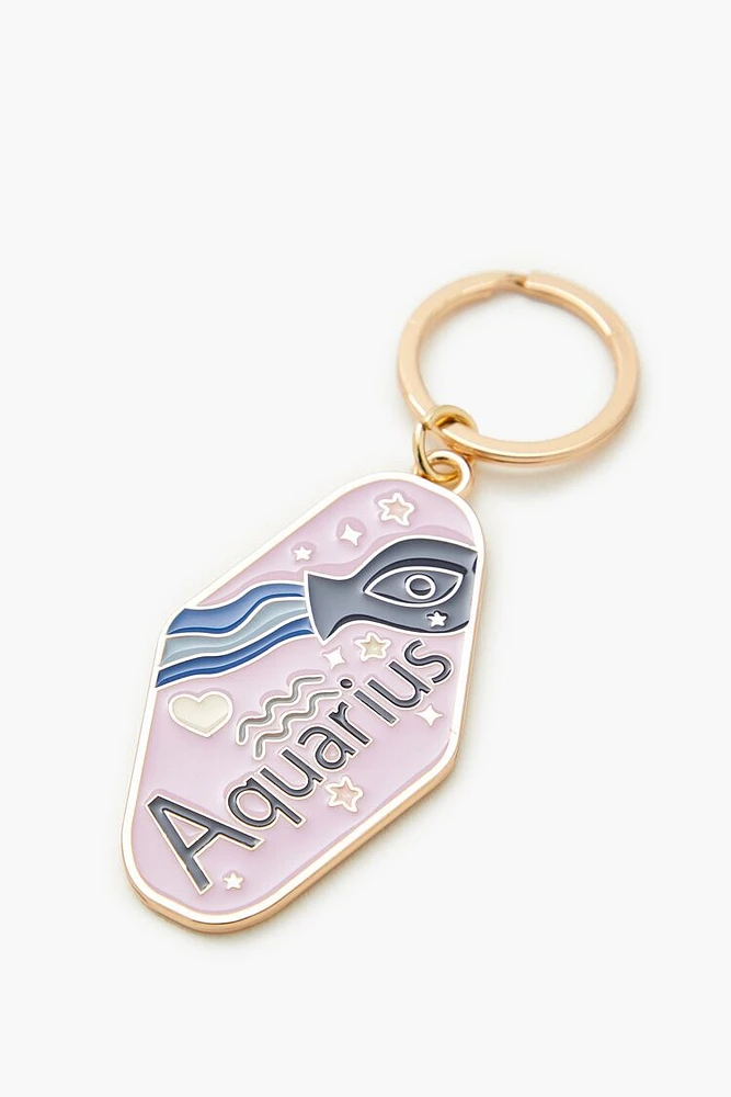 Aquarius Enamel Keychain