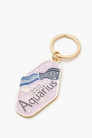 Aquarius Enamel Keychain