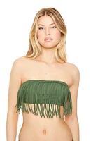 Fringe Bandeau Bikini Top