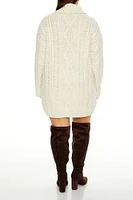 Plus Turtleneck Mini Sweater Dress