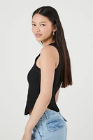 Cropped Curved-Hem Tank Top