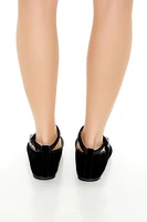 Velvet Mary Jane Ballet Flats