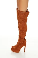 Faux Suede Over-the-Knee Boots