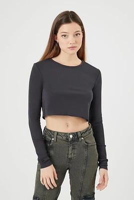 Cropped Long-Sleeve Top