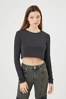 Cropped Long-Sleeve Top