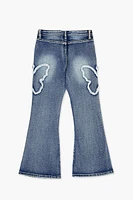 Girls Butterfly Flare Jeans (Kids)