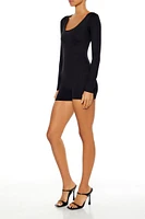 Contour Sculpt Square-Neck Romper