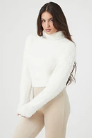 Fuzzy Knit Turtleneck Sweater