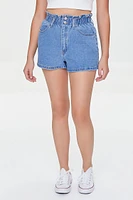 Paperbag Denim Shorts