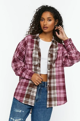 Reworked Plaid High-Low Shirt