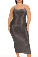 Plus Glitter Knit Midi Dress