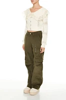 Corduroy Straight Cargo Pants