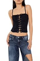 Lace-Up Cropped Cami