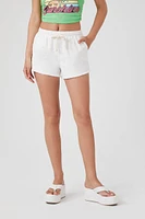 Frayed Drawstring Shorts