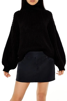 Turtleneck Drop-Sleeve Sweater