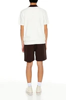 Twill Drawstring Volley Shorts