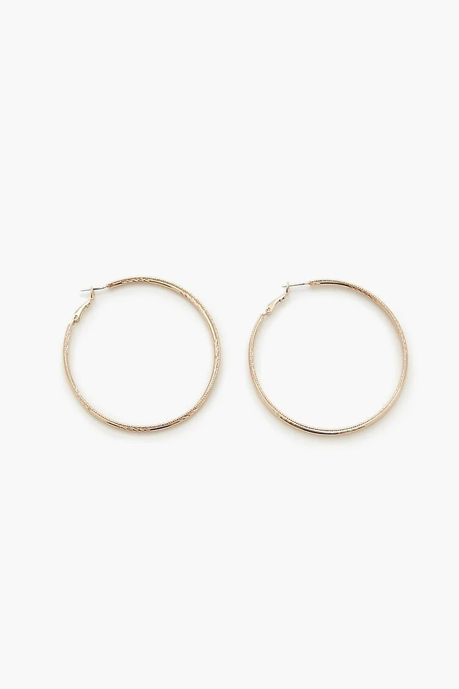 Etched Hoop Earrings