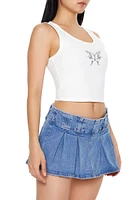 Metallic Butterfly Tank Top