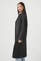 Satin Notched Trench Coat