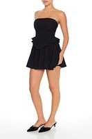 Strapless Ruffle Mini Dress