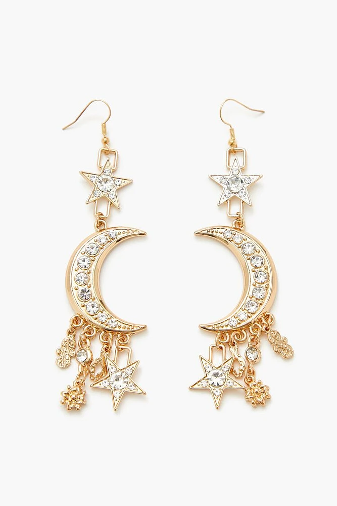 Celestial Moon Drop Earrings