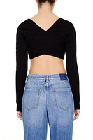 Super Cropped Sweater-Knit Top