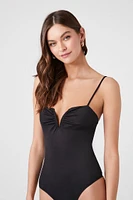 Split-Neck Cami Bodysuit