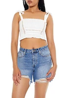 Tie-Strap Flounce Crop Top