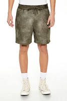 Oil Wash Faux Suede Shorts