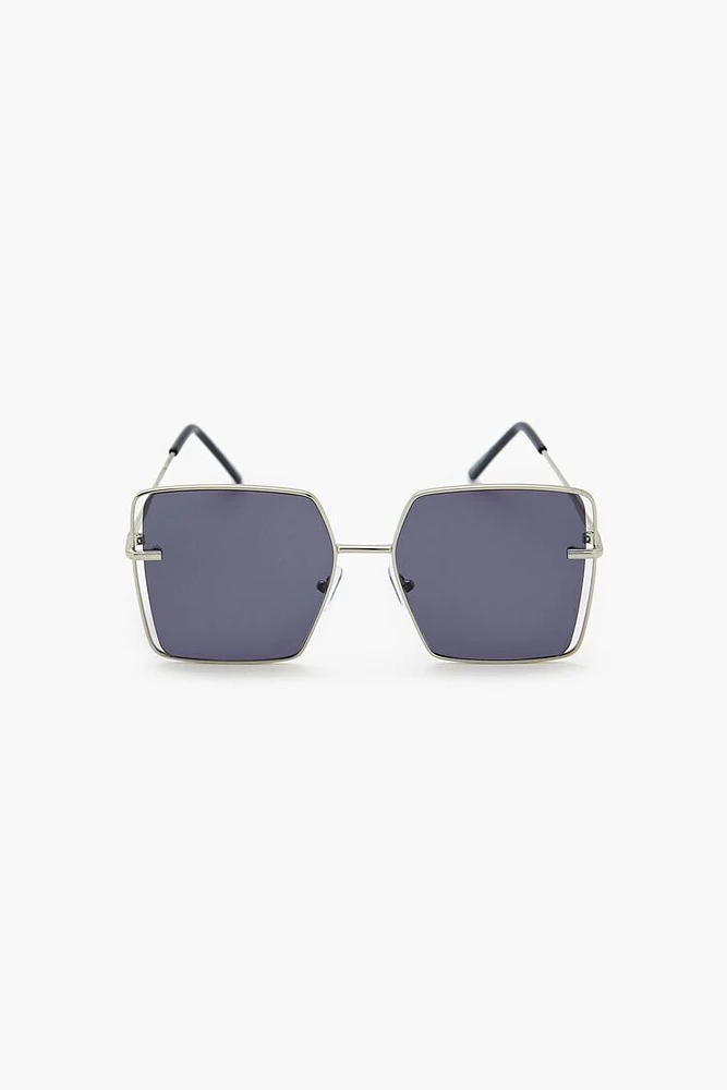 Square Flat Lens Sunglasses