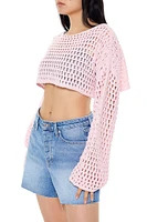 Cropped Netted Sweater