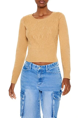 Cropped Lattice Sweater