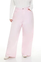 Plus Bow Embroidered Pants