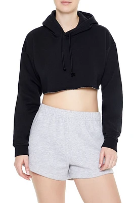 Fleece Mineral Wash Cropped Hoodie