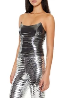 Metallic Tube Crop Top